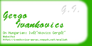 gergo ivankovics business card